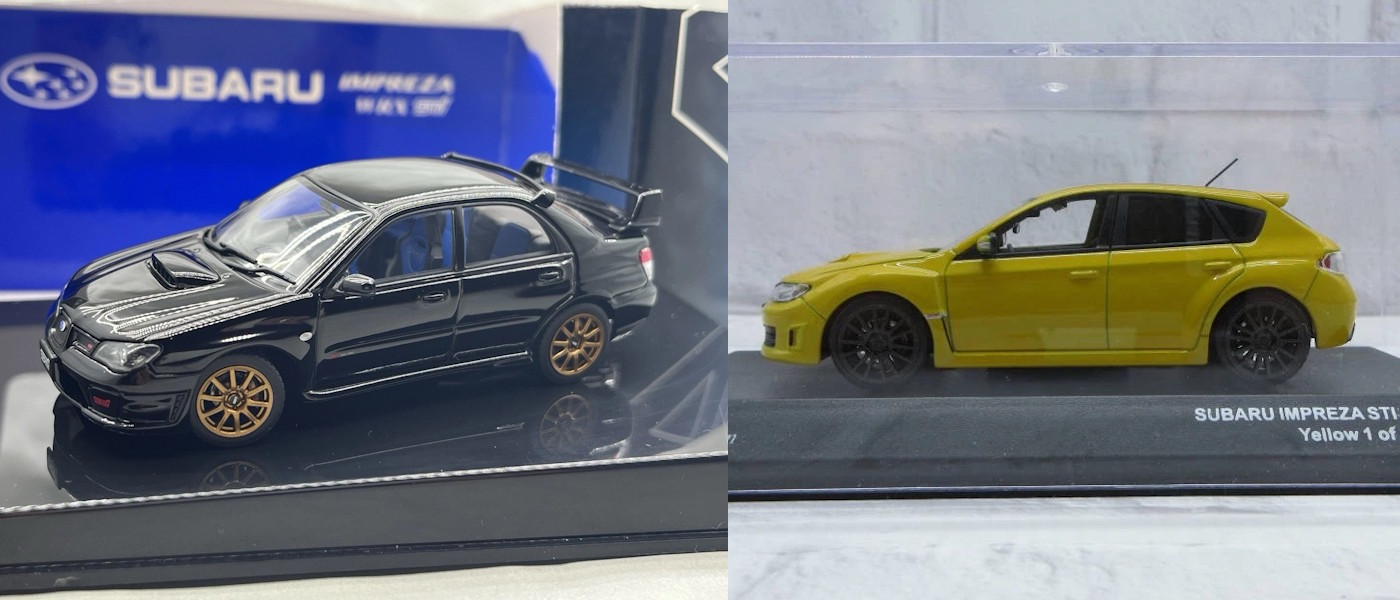 Доноры: AutoArt Subaru Impreza WRX STI 2006 и Kyosho Subaru Impreza WRX STI Spec C 2009 Yellow