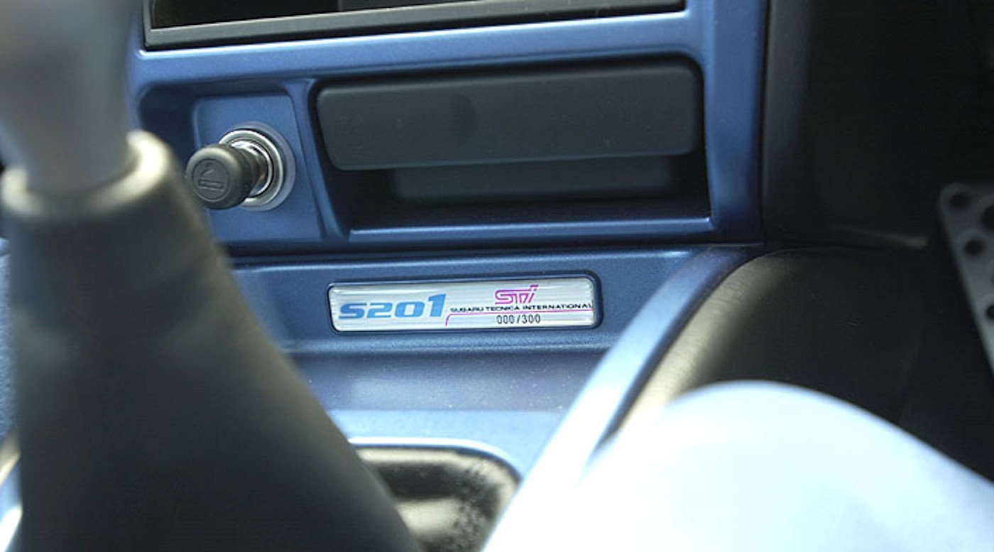 Subaru S201 numberplate