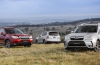MY13 Forester 2.5i-S (left) Forester 2.0D-S (rear) and Forester 2.0XT Premium (right)